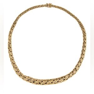 Tiffany & Co. Vintage 14K Yellow Gold Russian Weave Byzantine Necklace